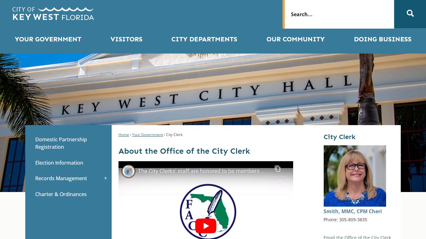 About the Office of the City Clerk | Key West, FL