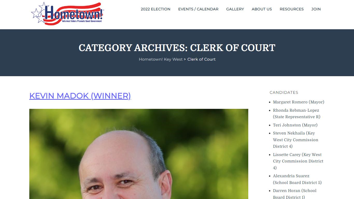Clerk of Court – Hometown! Key West